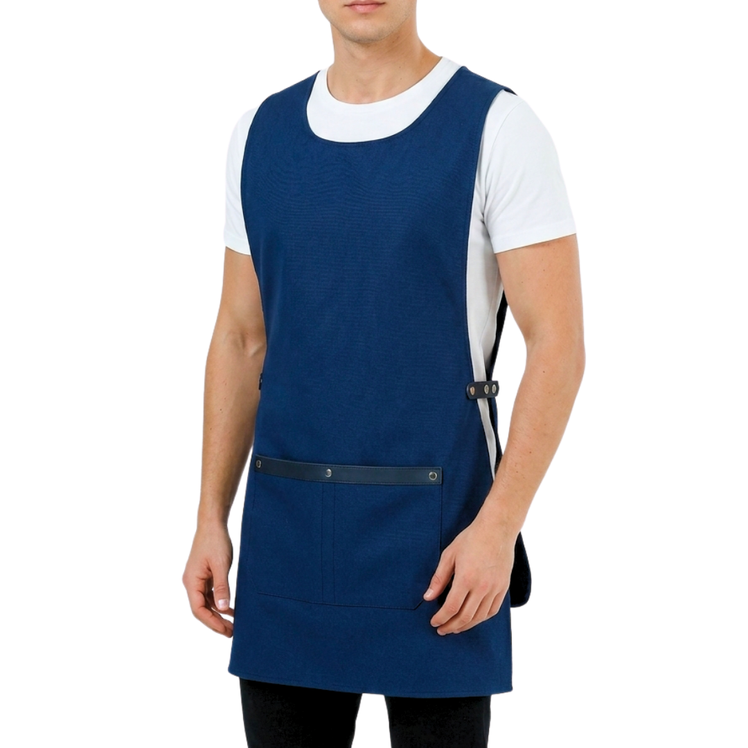 Premium Friseurschürze Dunkelblau